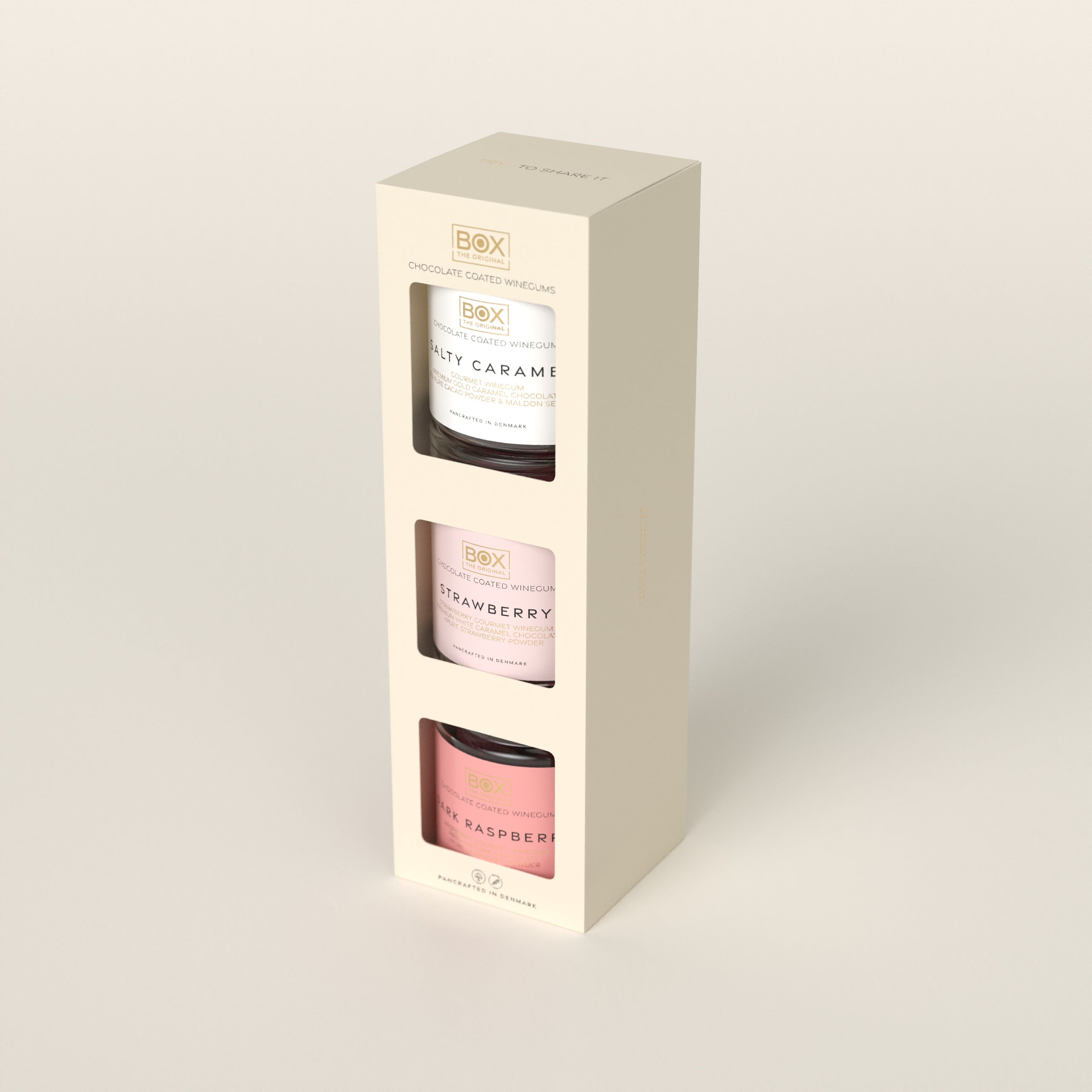 GIFTBOX 3 - D - Salty Caramel + Strawberry + Dark Raspberry