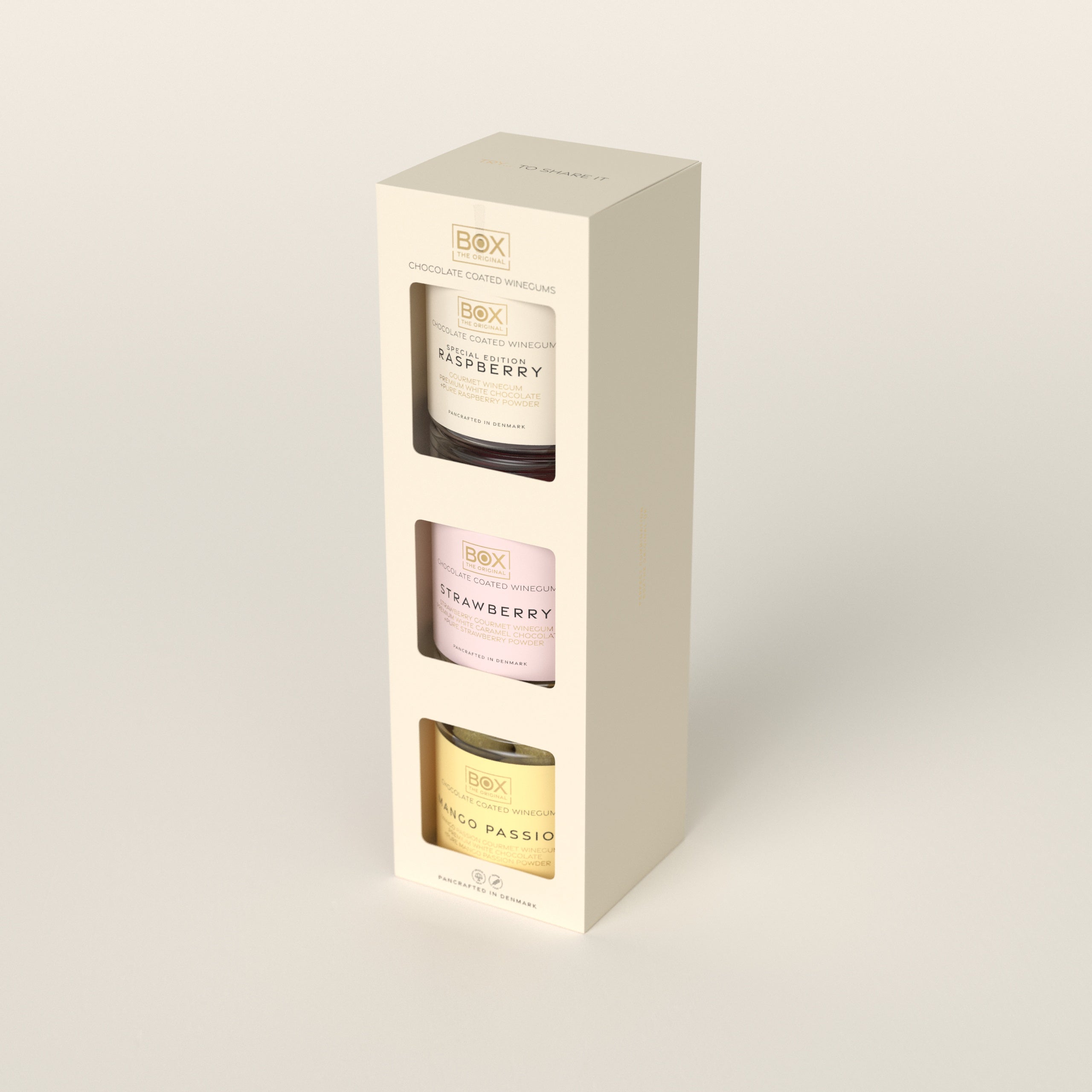 GESCHENKBOX 3 - F - Himbeere + Erdbeere + Mango-Maracuja