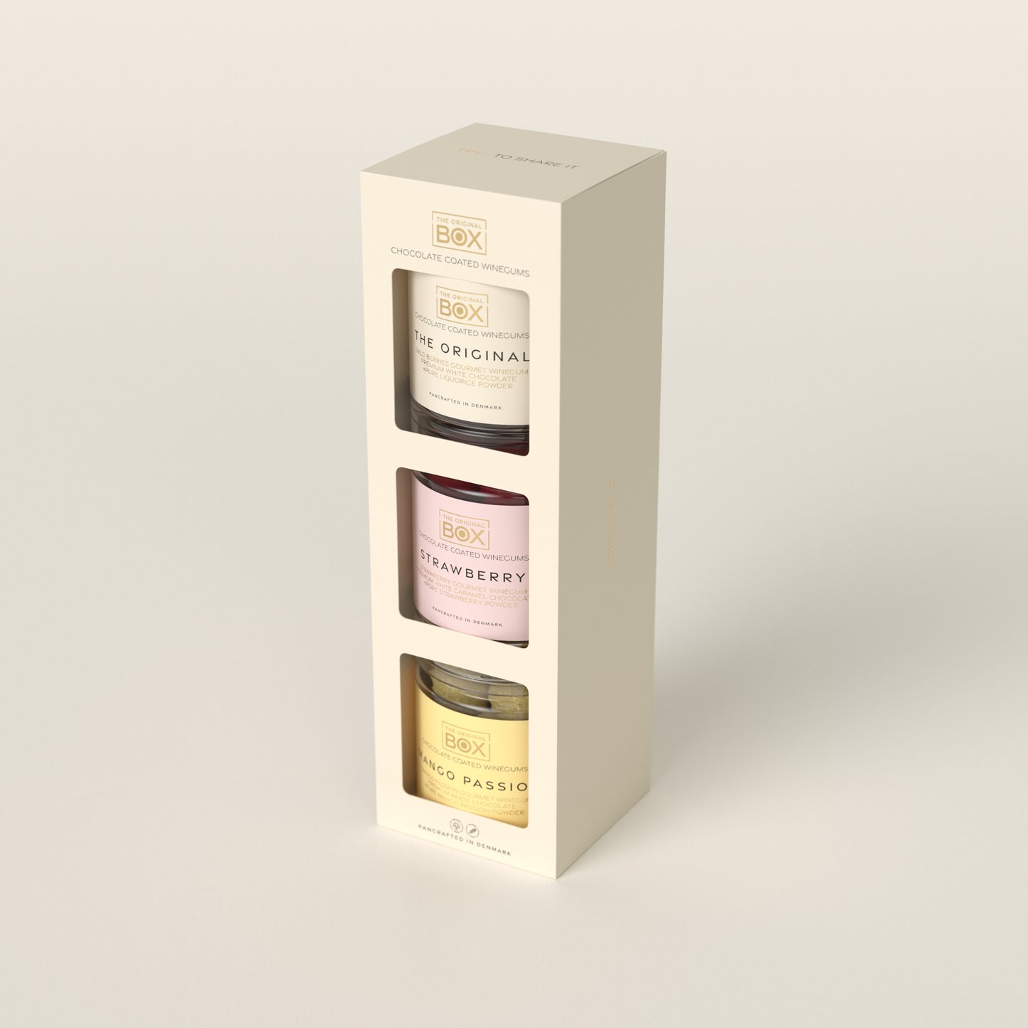 GIFTBOX 3 - 3 x SMALL TUBES - THE ORIGINAL + MANGO PASSION + STRAWBERRY