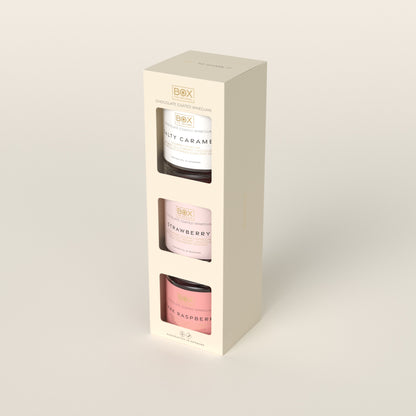 GIFTBOX 3 - D - Salty Caramel + Strawberry + Dark Raspberry
